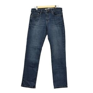 English Laundry Sutton Jean Men 32x30 Blue Slim Straight Dark Wash Stretch Denim